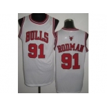 nba jersey chicago bulls #91 rodman white[revolution 30]