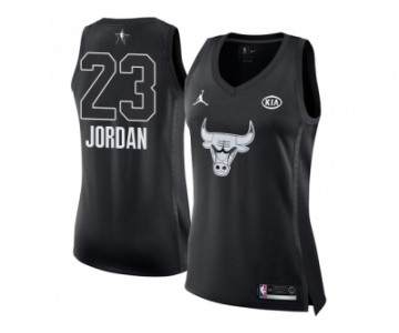 Women Nike Chicago Bulls #23 Michael Jordan Black NBA Jordan Swingman 2018 All-Star Game Jersey