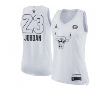 Women Nike Chicago Bulls #23 Michael Jordan White NBA Jordan Swingman 2018 All-Star Game Jersey