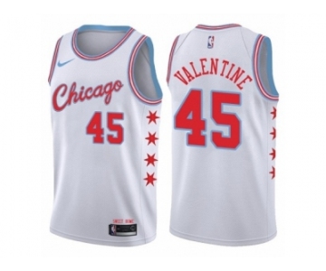 Women Nike Chicago Bulls #45 Denzel Valentine Swingman White NBA Jersey - City Edition