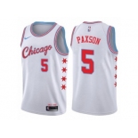 Women Nike Chicago Bulls #5 John Paxson Swingman White NBA Jersey - City Edition