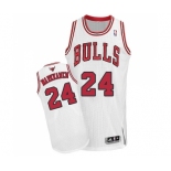 Women's Adidas Chicago Bulls #24 Lauri Markkanen Swingman White Home NBA Jersey