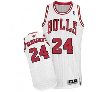 Women's Adidas Chicago Bulls #24 Lauri Markkanen Swingman White Home NBA Jersey