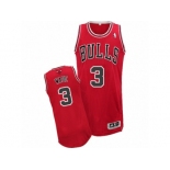 Women's Adidas Chicago Bulls #3 Dwyane Wade Authentic Red Road NBA Jersey