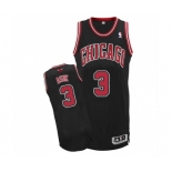 Women's Adidas Chicago Bulls #3 Omer Asik Authentic Black Alternate NBA Jersey