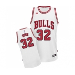 Women's Adidas Chicago Bulls #32 Kris Dunn Swingman White Home NBA Jersey