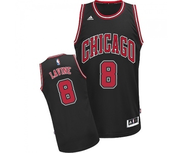 Women's Adidas Chicago Bulls #8 Zach LaVine Swingman Black Alternate NBA Jersey