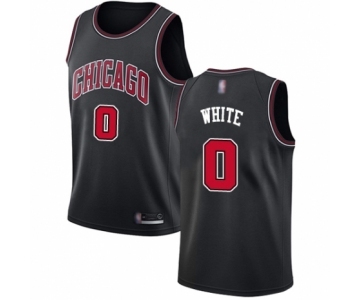 Women's Chicago Bulls #0 Coby White Authentic Black Basketball Jersey Statement Edition