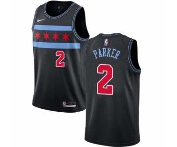 Women's Nike Chicago Bulls #2 Jabari Parker Swingman Black NBA Jersey - City Edition