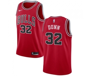 Women's Nike Chicago Bulls #32 Kris Dunn Swingman Red Road NBA Jersey - Icon Edition