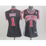 women nba chicago bulls #1 rose black