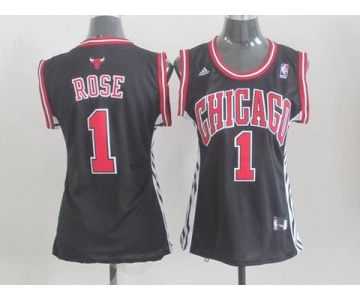 women nba chicago bulls #1 rose black