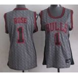 women nba chicago bulls #1 rose grey[static fashion swingman]