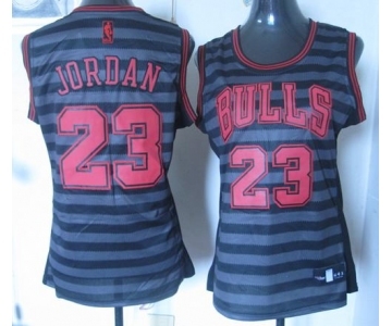 women nba chicago bulls #23 jordan grey[black strip]