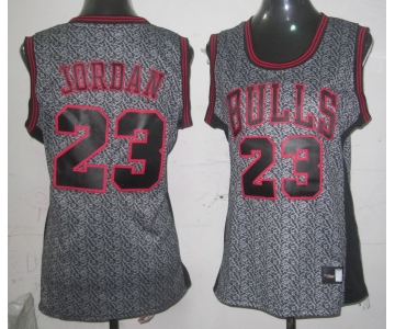 women nba chicago bulls #23 jordan grey[static fashion swingman]