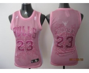 women nba chicago bulls #23 jordan pink