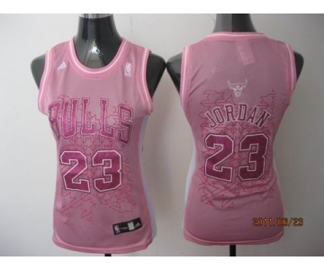 women nba chicago bulls #23 jordan pink