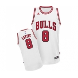 Youth Adidas Chicago Bulls #8 Zach LaVine Swingman White Home NBA Jersey