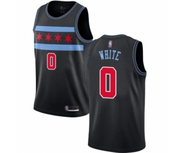 Youth Chicago Bulls #0 Coby White Swingman Black Basketball Jersey - City Edition