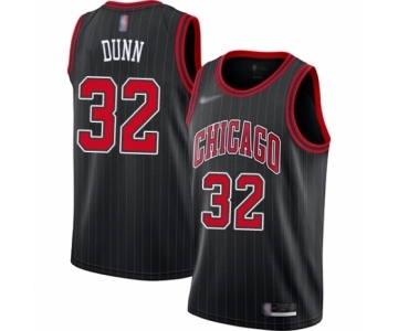 Youth Chicago Bulls #32 Kris Dunn Swingman Black Finished Basketball Jersey - Statement Edition