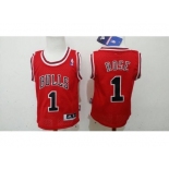 babywear nba jerseys chicago bulls #1 rose red