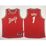 youth nba chicago bulls #1 rose red[2015 Christmas edition]