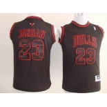 youth nba chicago bulls #23 jordan black 黑字红边