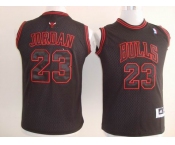 youth nba chicago bulls #23 jordan black 黑字红边