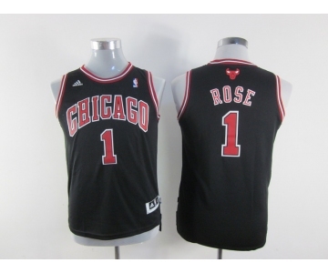 youth nba jerseys chicago bulls #1 rose black[revolution 30 swingman]