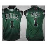 youth nba jerseys chicago bulls #1 rose green