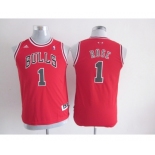 youth nba jerseys chicago bulls #1 rose red[revolution 30 swingman]