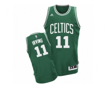 Men Adidas Boston Celtics #11 Kyrie Irving Swingman Green(White No.) Road NBA Jersey