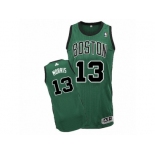 Men Adidas Boston Celtics #13 Marcus Morris Authentic Green(Black No.) Alternate NBA Jersey