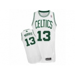 Men Adidas Boston Celtics #13 Marcus Morris Authentic White Home NBA Jersey