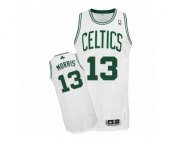 Men Adidas Boston Celtics #13 Marcus Morris Authentic White Home NBA Jersey