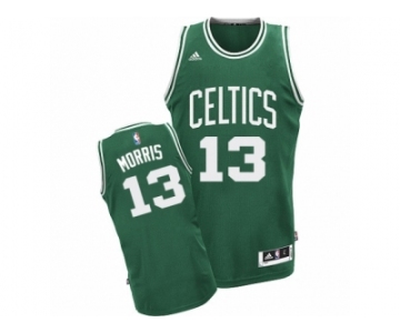 Men Adidas Boston Celtics #13 Marcus Morris Swingman Green(White No.) Road NBA Jersey