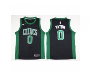 Men Boston Celtics #0 Jayson Tatum Black 2017-18 Swingman NBA Jersey