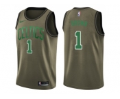 Men Nike Boston Celtics #1 Walter Brown Green Salute to Service NBA Swingman Jersey