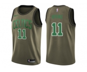 Men Nike Boston Celtics #11 Kyrie Irving Green Salute to Service NBA Swingman Jersey