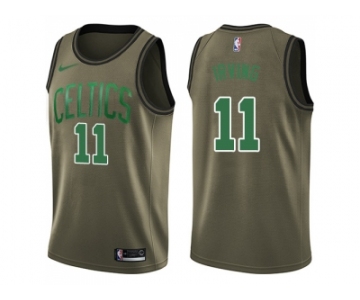 Men Nike Boston Celtics #11 Kyrie Irving Green Salute to Service NBA Swingman Jersey