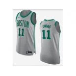 Men Nike Boston Celtics #11 Kyrie Irving Grey NBA Swingman Icon Edition Jersey