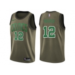 Men Nike Boston Celtics #12 Terry Rozier Green Salute to Service NBA Swingman Jersey