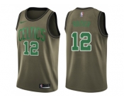 Men Nike Boston Celtics #12 Terry Rozier Green Salute to Service NBA Swingman Jersey