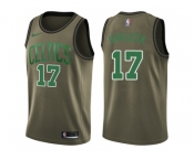 Men Nike Boston Celtics #17 John Havlicek Green Salute to Service NBA Swingman Jersey