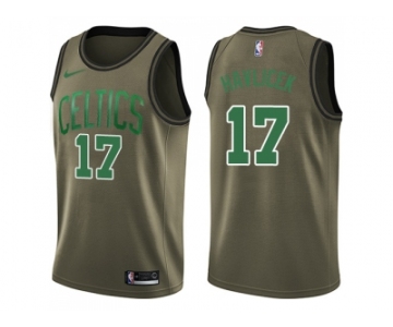 Men Nike Boston Celtics #17 John Havlicek Green Salute to Service NBA Swingman Jersey