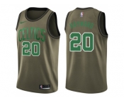 Men Nike Boston Celtics #20 Gordon Hayward Green Salute to Service NBA Swingman Jersey