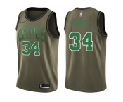 Men Nike Boston Celtics #34 Paul Pierce Green Salute to Service NBA Swingman Jersey