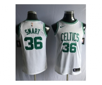 Men Nike Boston Celtics #36 Marcus Smart White NBA Swingman Association Edition Jersey