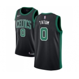 Men's Adidas Boston Celtics #0 Jayson Tatum Swingman Black NBA Jersey - Statement Edition