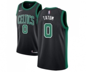 Men's Adidas Boston Celtics #0 Jayson Tatum Swingman Black NBA Jersey - Statement Edition